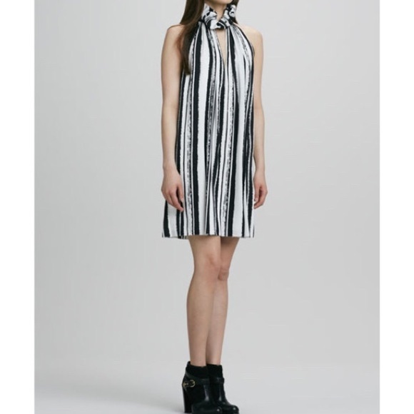 Rachel Zoe Dresses & Skirts - RACHEL ZOE Muse Striped Ruffle Halter Dress